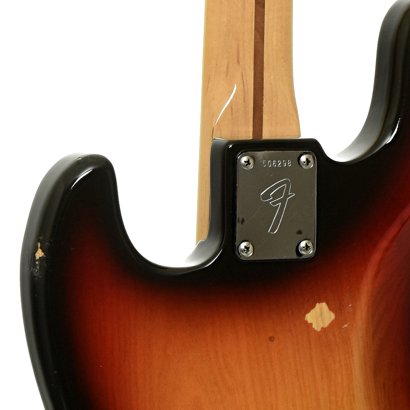 Neck joint of Fender Jazz Bass 