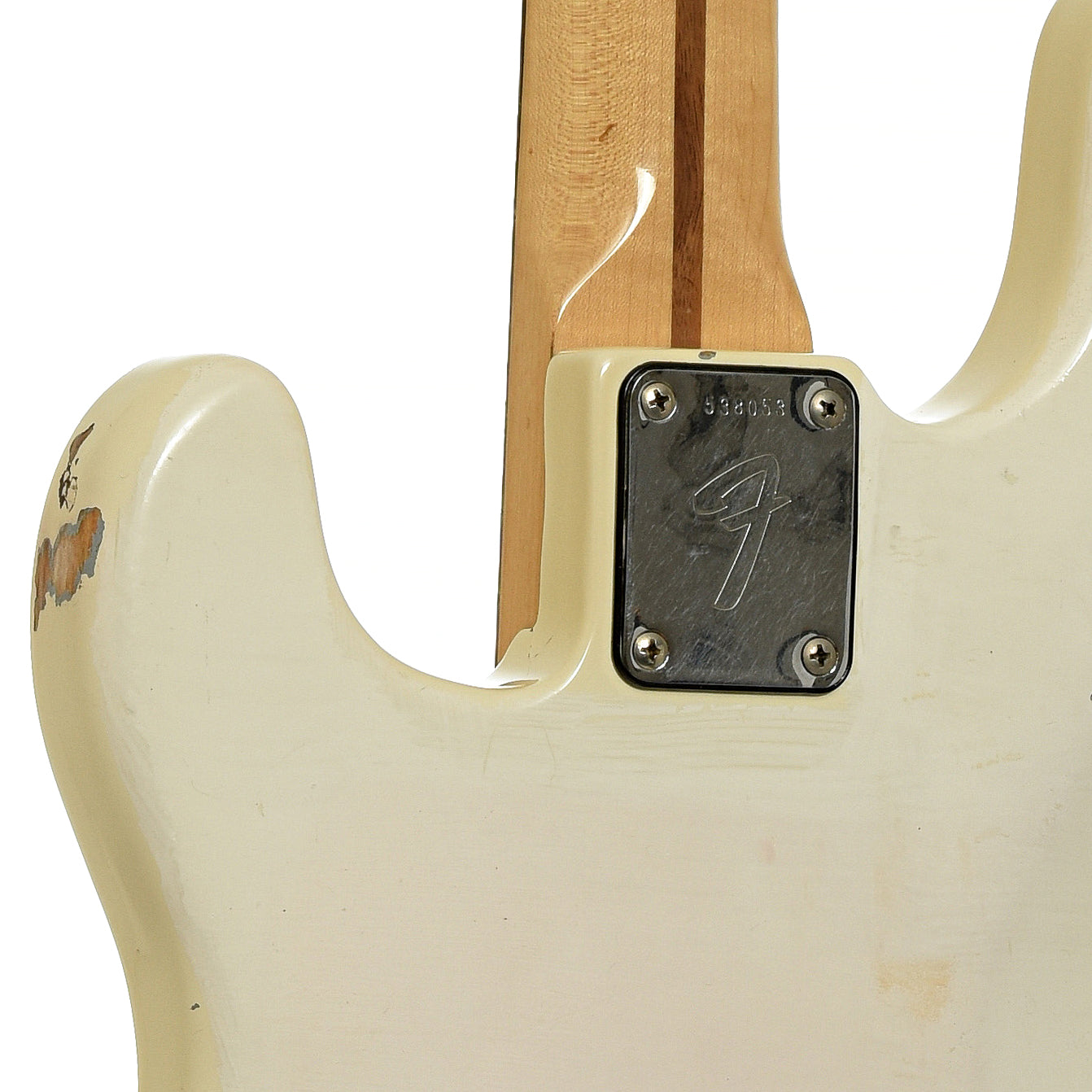 Neck joint of Fender Precision Electric Bass 