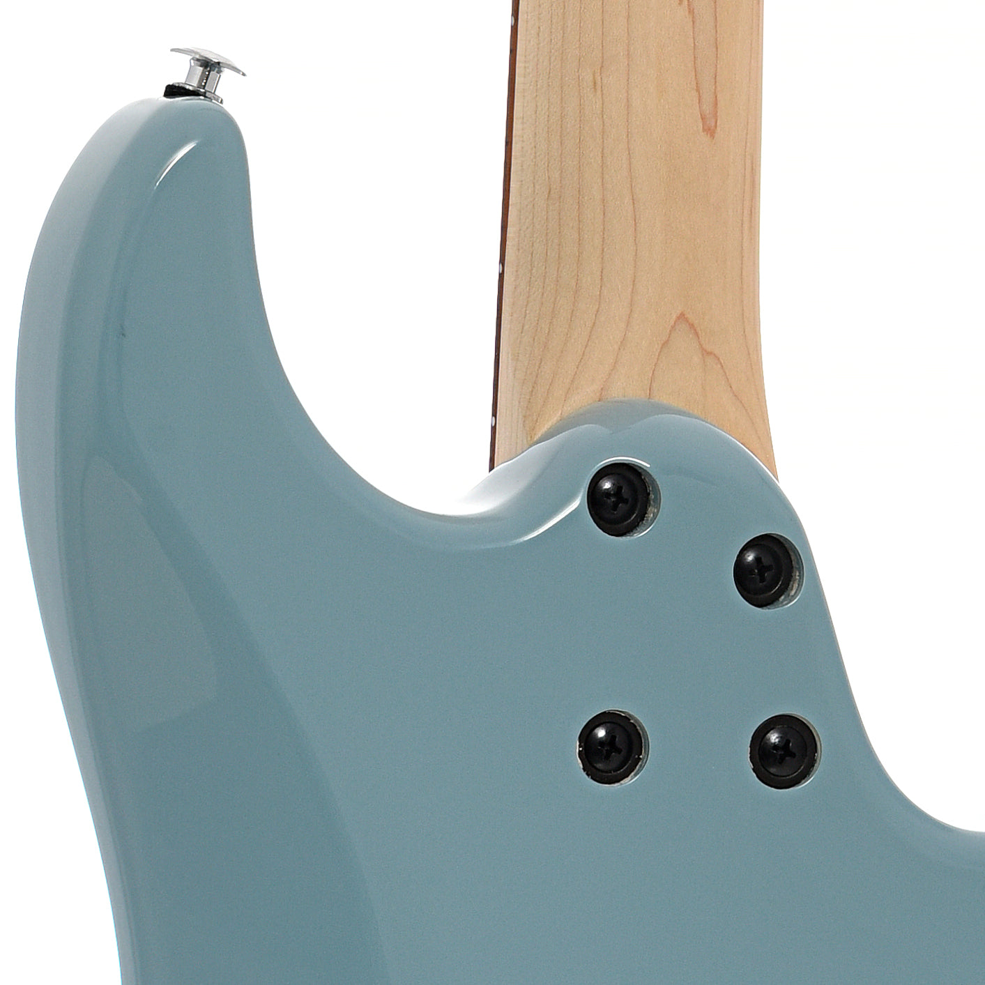 Neck joint of IBANEZ AZES40L Left Handed Electric Guitar, Purist Blue