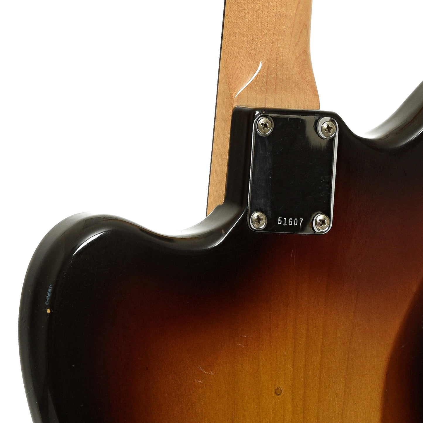 Neck joint of Fender Jazzmaster Electric Guitar