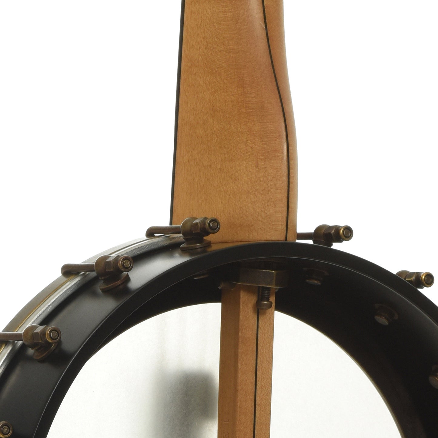 Neck joint of Rickard Maple Ridge 11 in. Openback Banjo