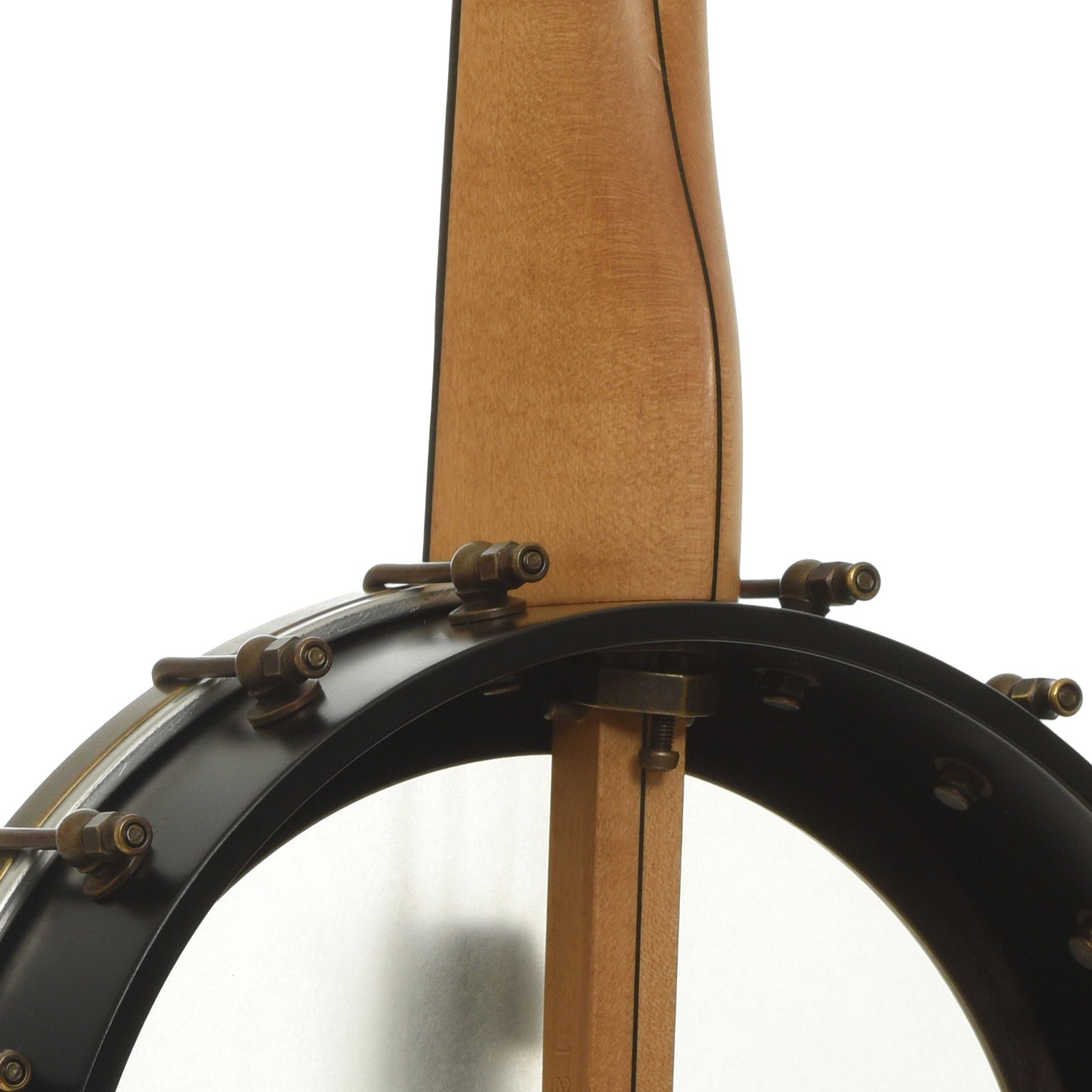 Neck joint of Rickard Maple Ridge 11 in. Openback Banjo