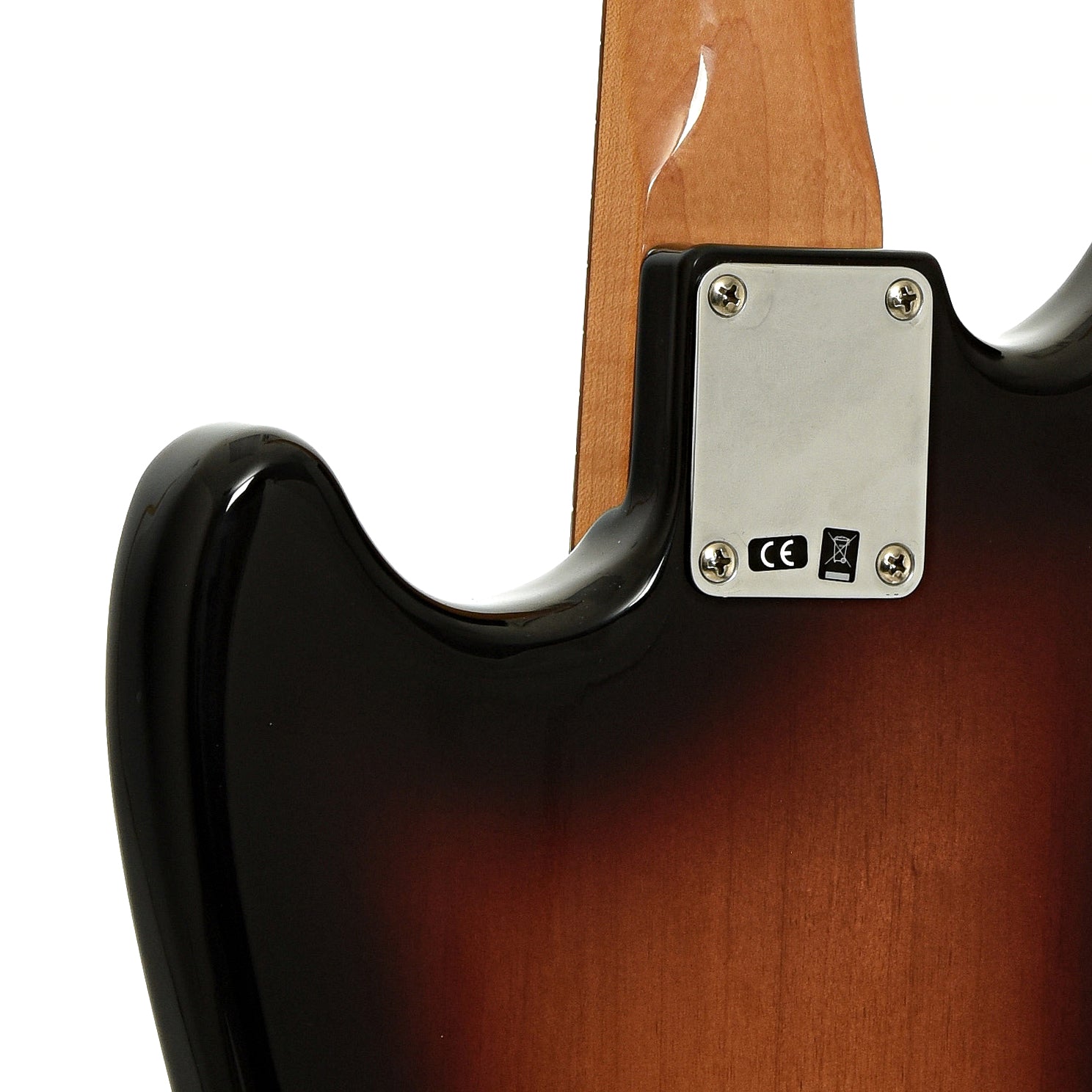 Neck joint of Fender Mustang Electric Guitar