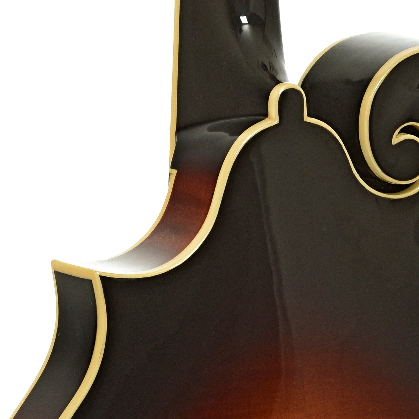 Neck joint of The Loar LM-520 F-Style Mandolin