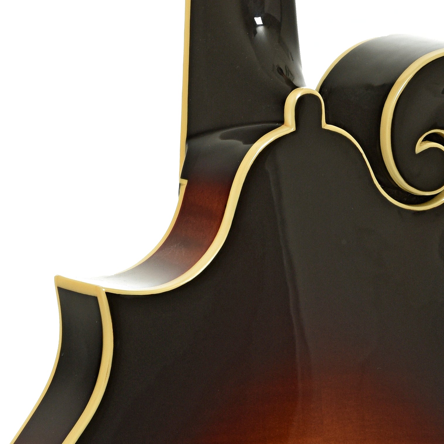 Neck joint of The Loar LM-520 F-Style Mandolin
