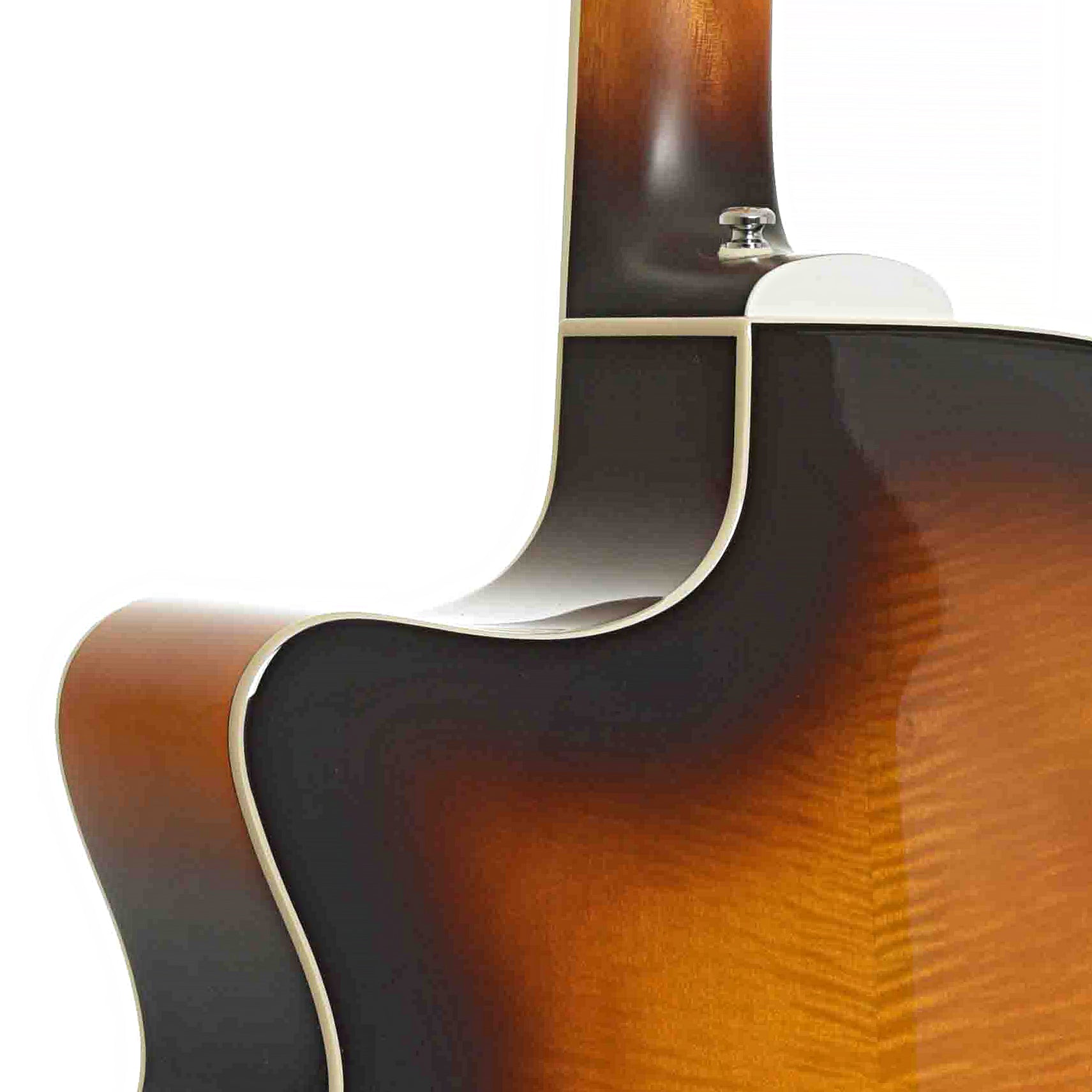 Heel of Guild F-250CE Deluxe Maple F-Jumbo Acoustic-Electric Guitar, Shopworn