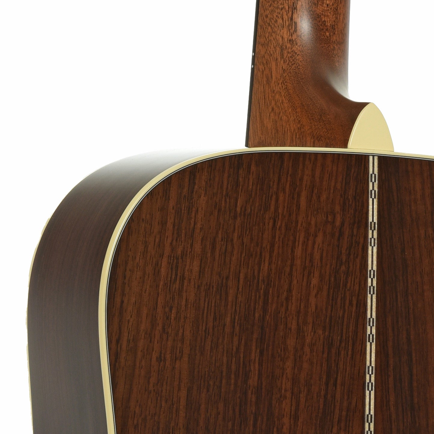 Neck joint of Martin D-28L Lefthanded Acoustic Guitar