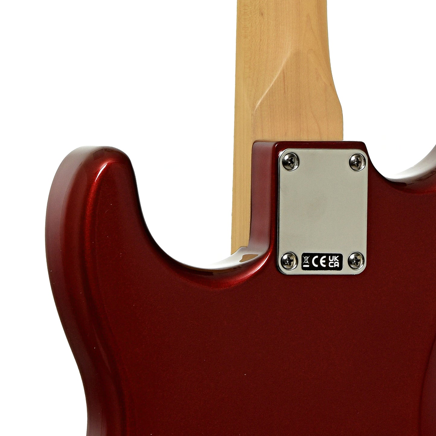 Neck joint of Fender Standard Stratocaster Electric Guitar, Candy Cola