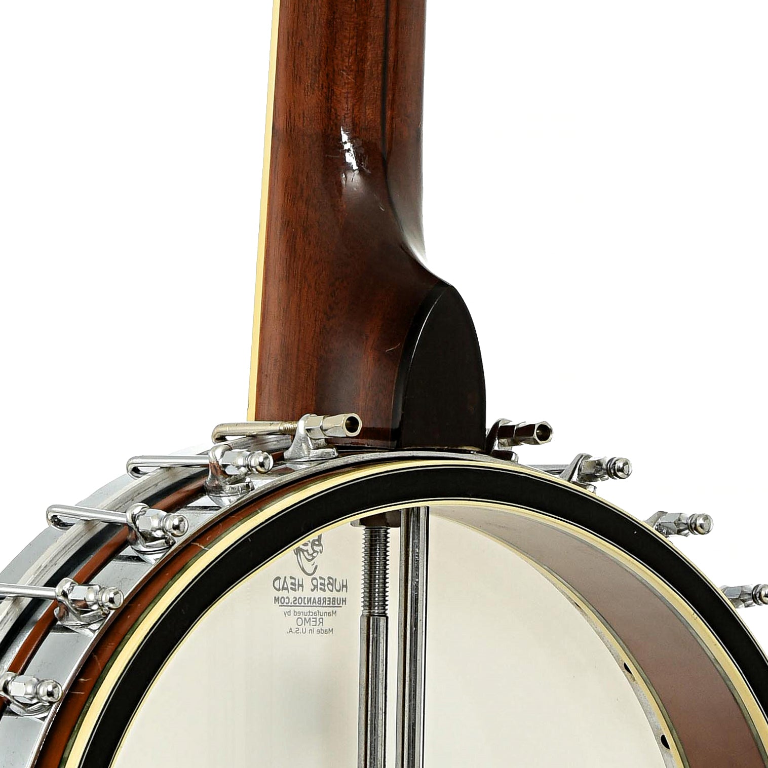 Neck joint of Alvarez Silver Princess Open Back Banjo 