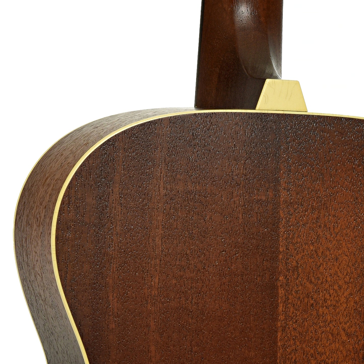 Neck joint of Iris Guitar Company AB Burst Relic Wide-Nut Small Jumbo Acoustic Guitar