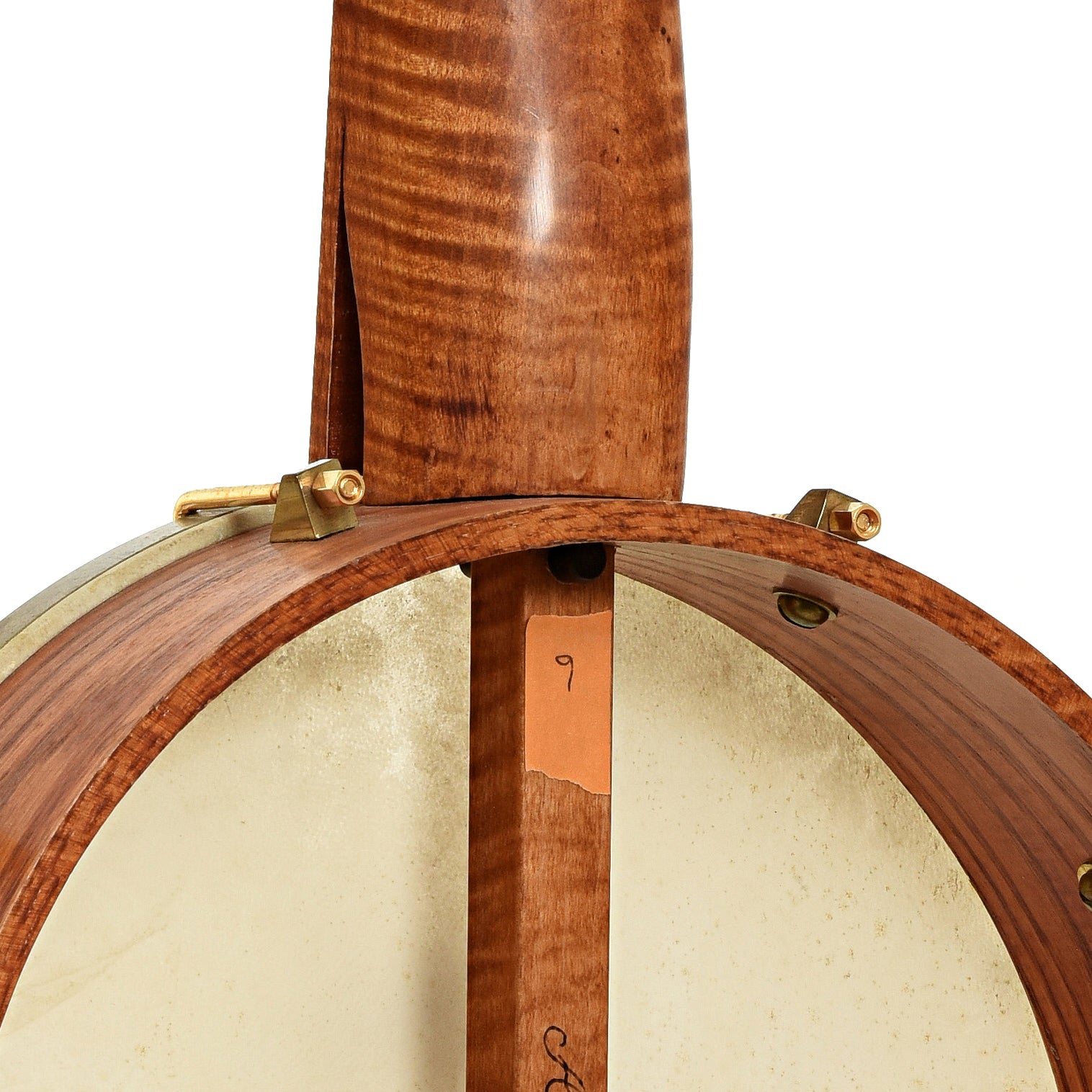 Neck joint of Bob Flesher Andersonville Minstrel Banjo 