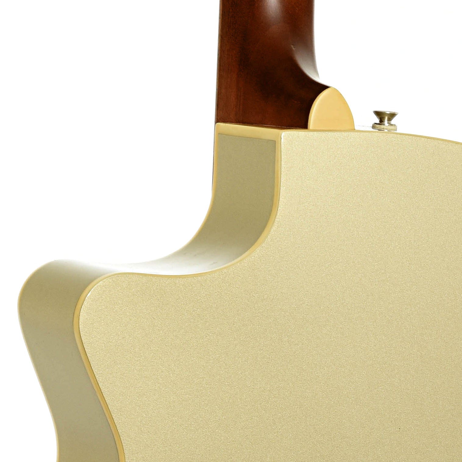 Neck joint of Fender Newporter Player Champagne Acoustic Guitar