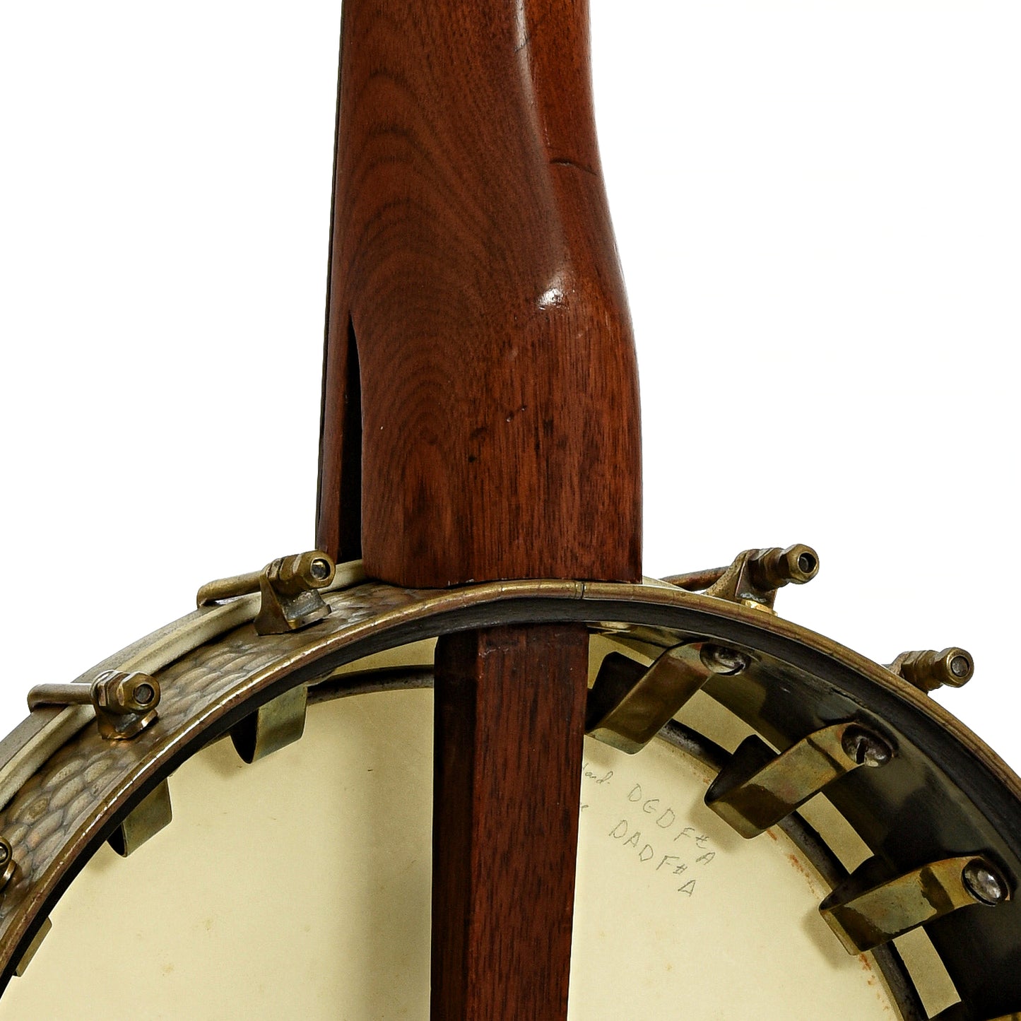 Neck joint of Celebrated Benary Open Back Banjo 