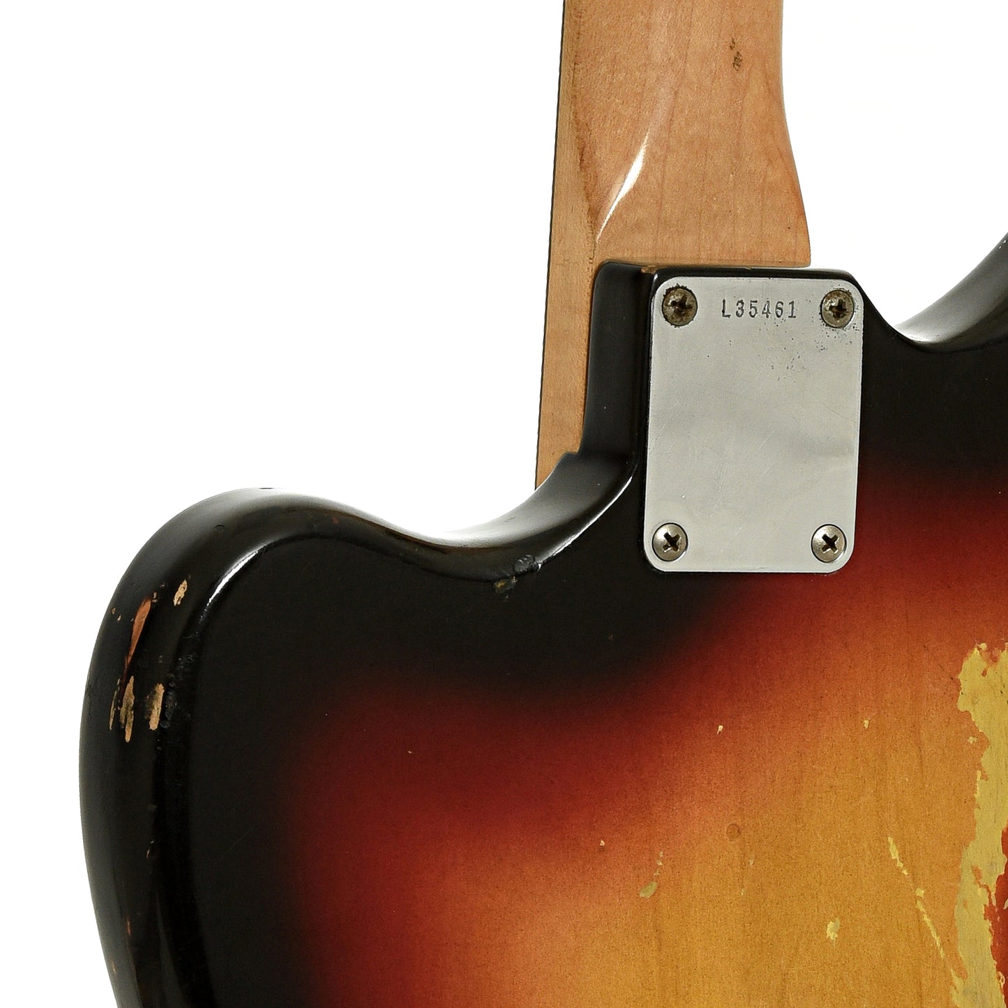 Neck joint of Fender Jaguar Electric Guitar