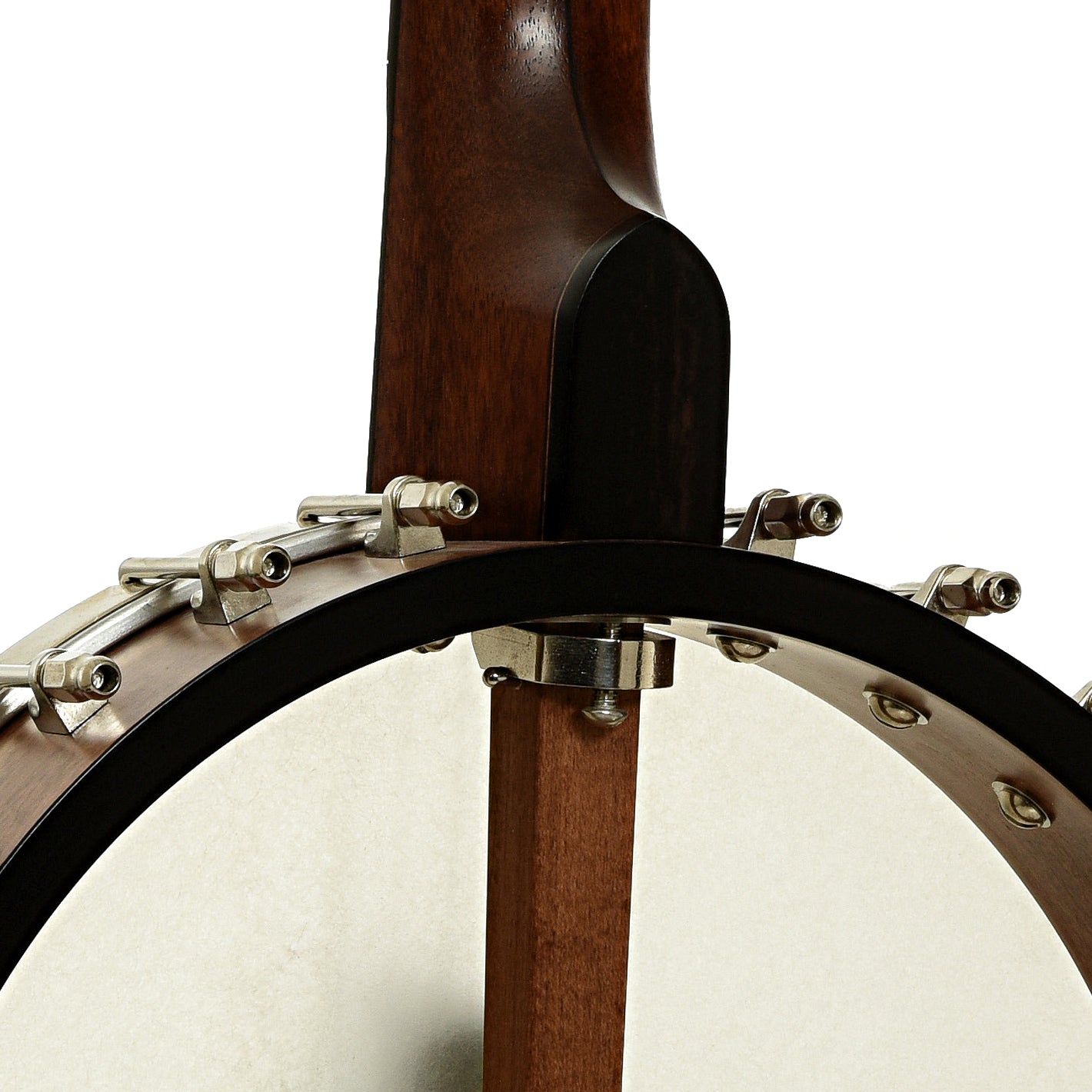Neck joint of Bart Reiter Round Peak 12" Open Back Banjo