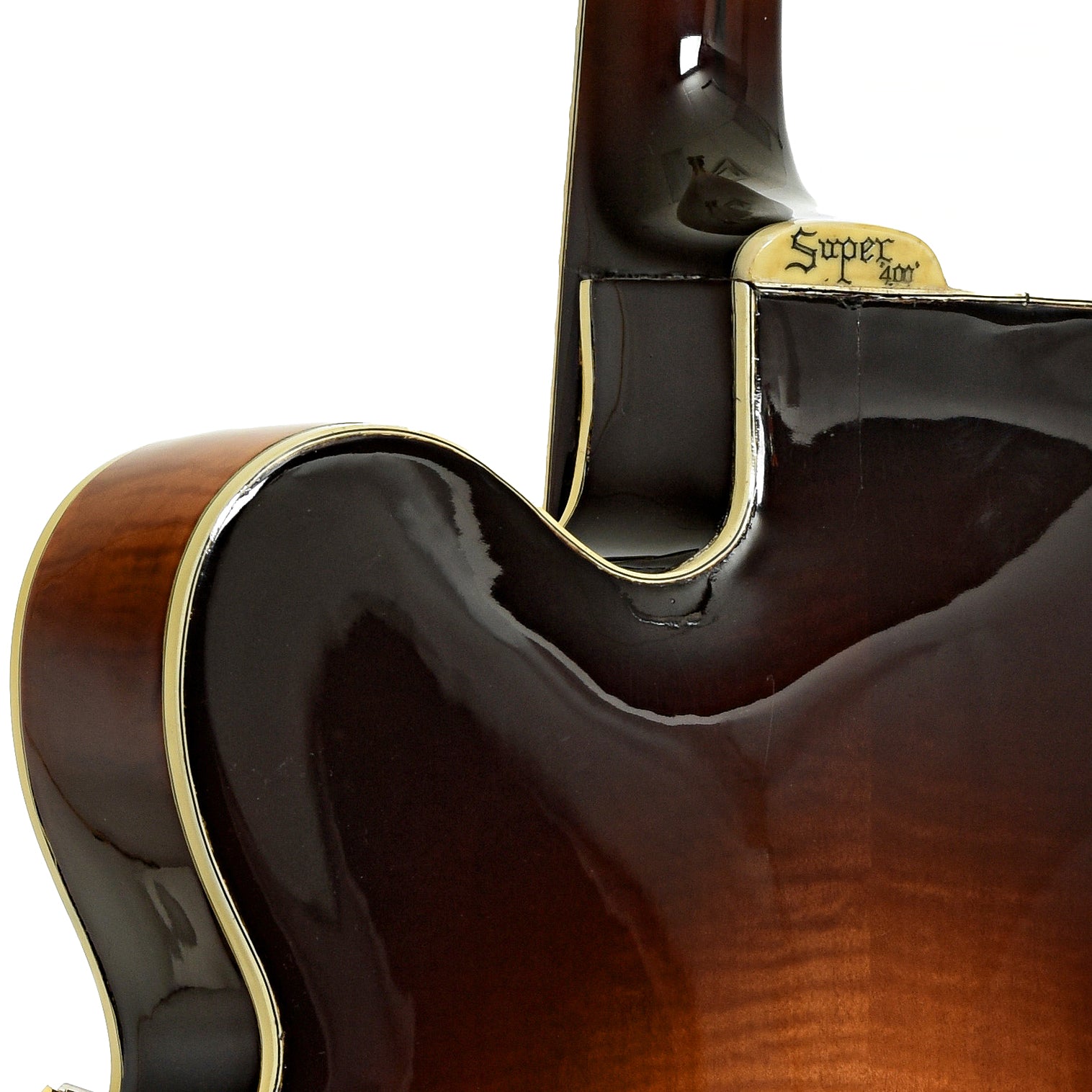 Neck joint of Gibson Super 400P Archtop Guitar