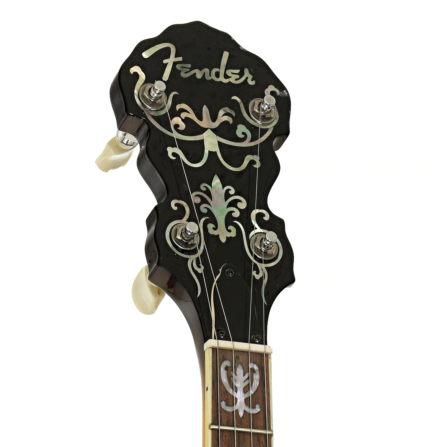 Headstock of Fender FB-58 Resonator Banjo 