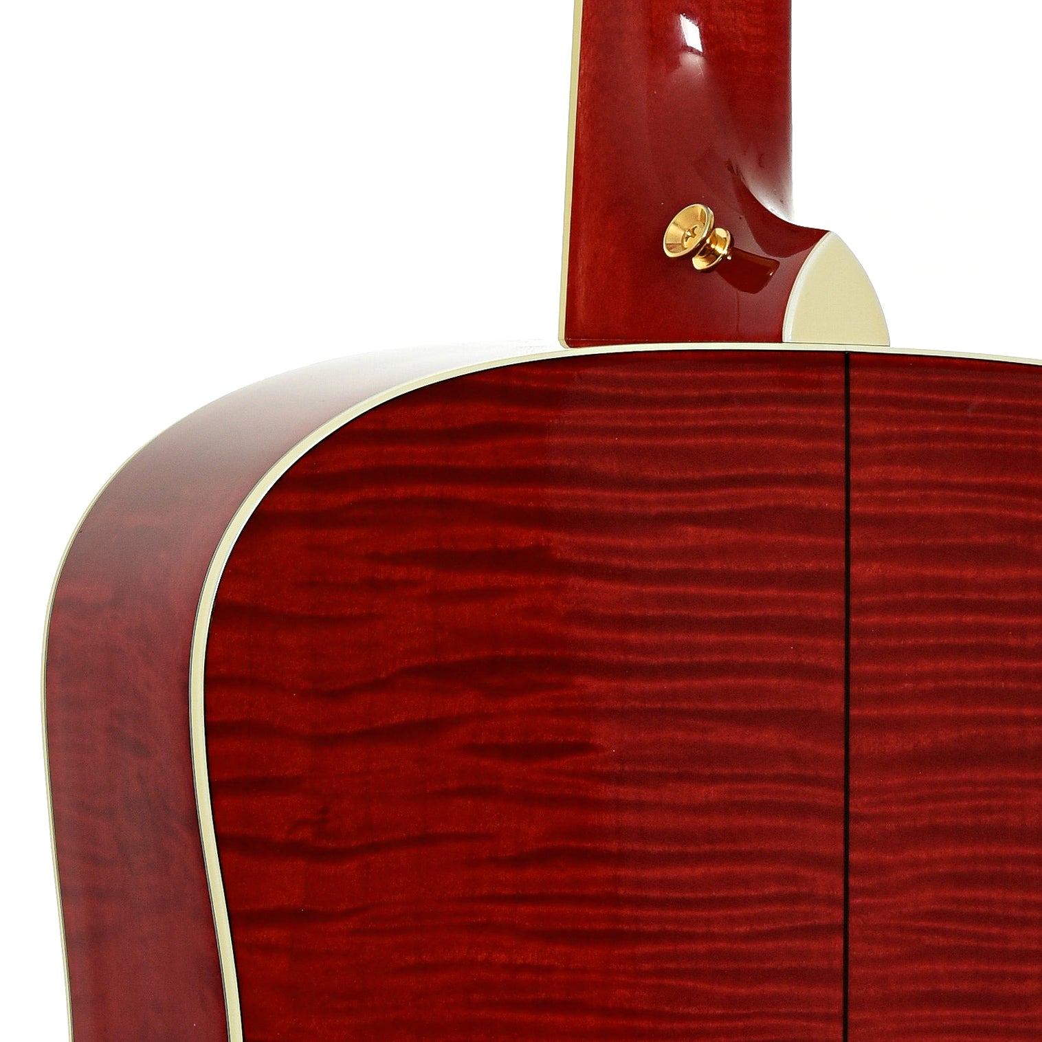 Neck joint of Taylor 610 Transparent Red Acoustic Guitar 