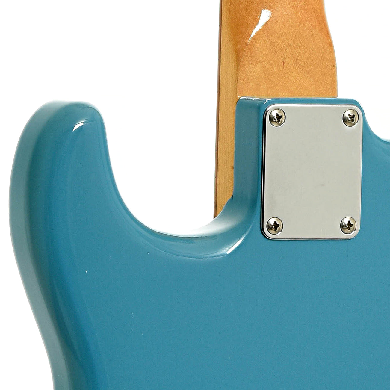 Neck joint of Specimen S-Style Guitar with Slotted Headstock