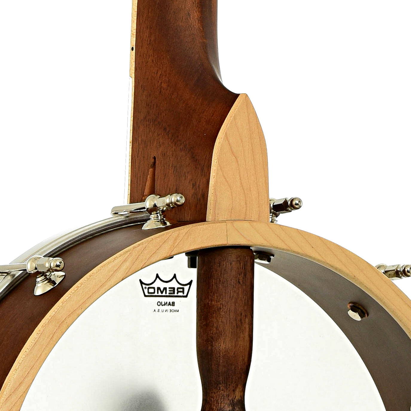 Neck joint of Gold Tone Lefthanded HM-100 High Moon Openback Banjo 