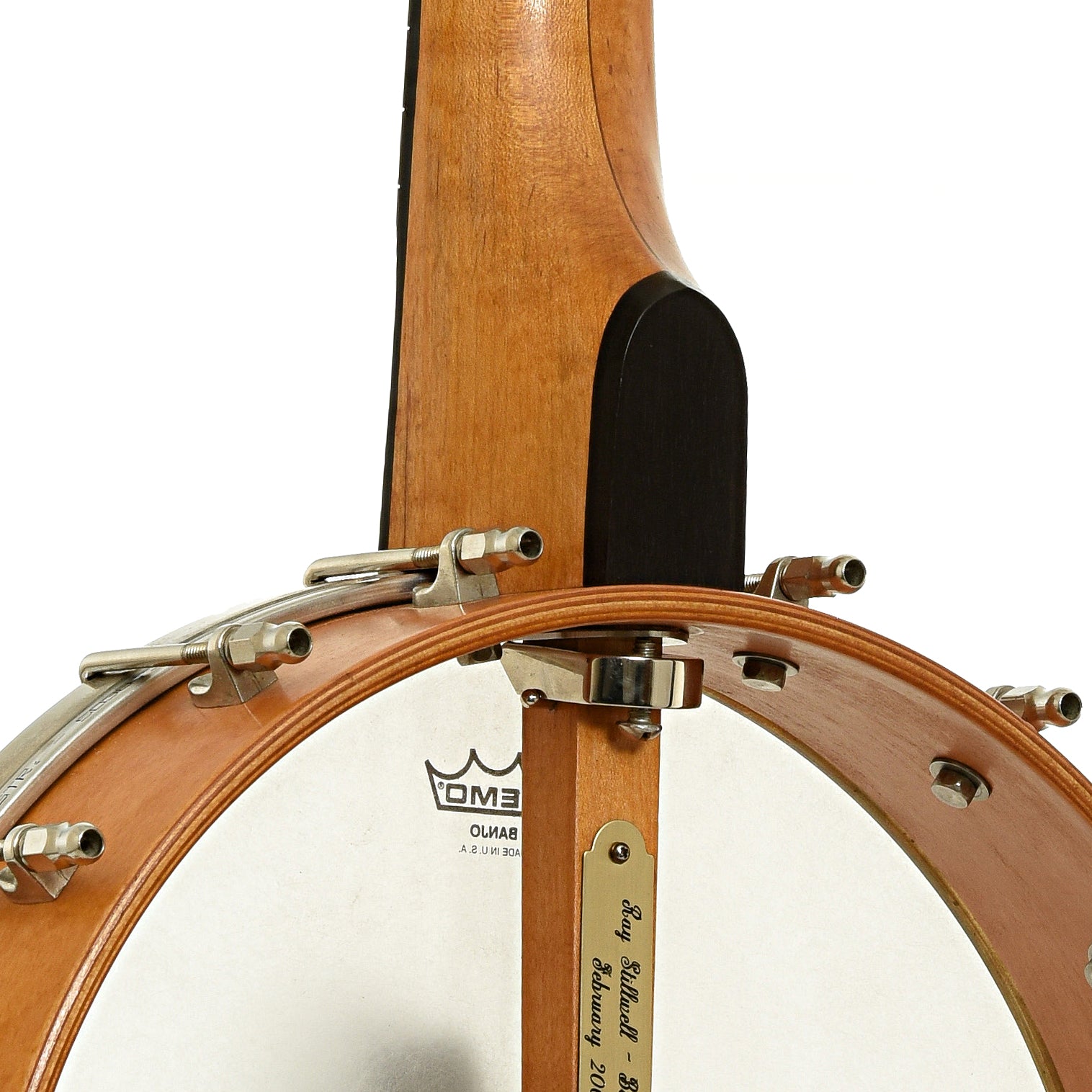 Neck joint of Mike Ramsey Custom Maple Special Open Back Banjo