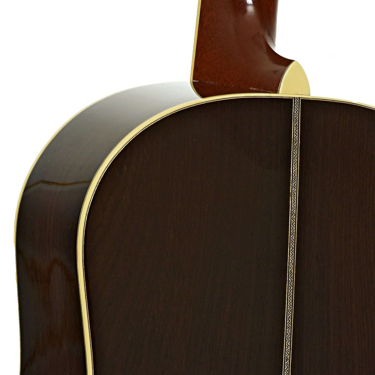 Neck joint of Santa Cruz D-12 Brazilian Rosewood Acoustic Guitar 