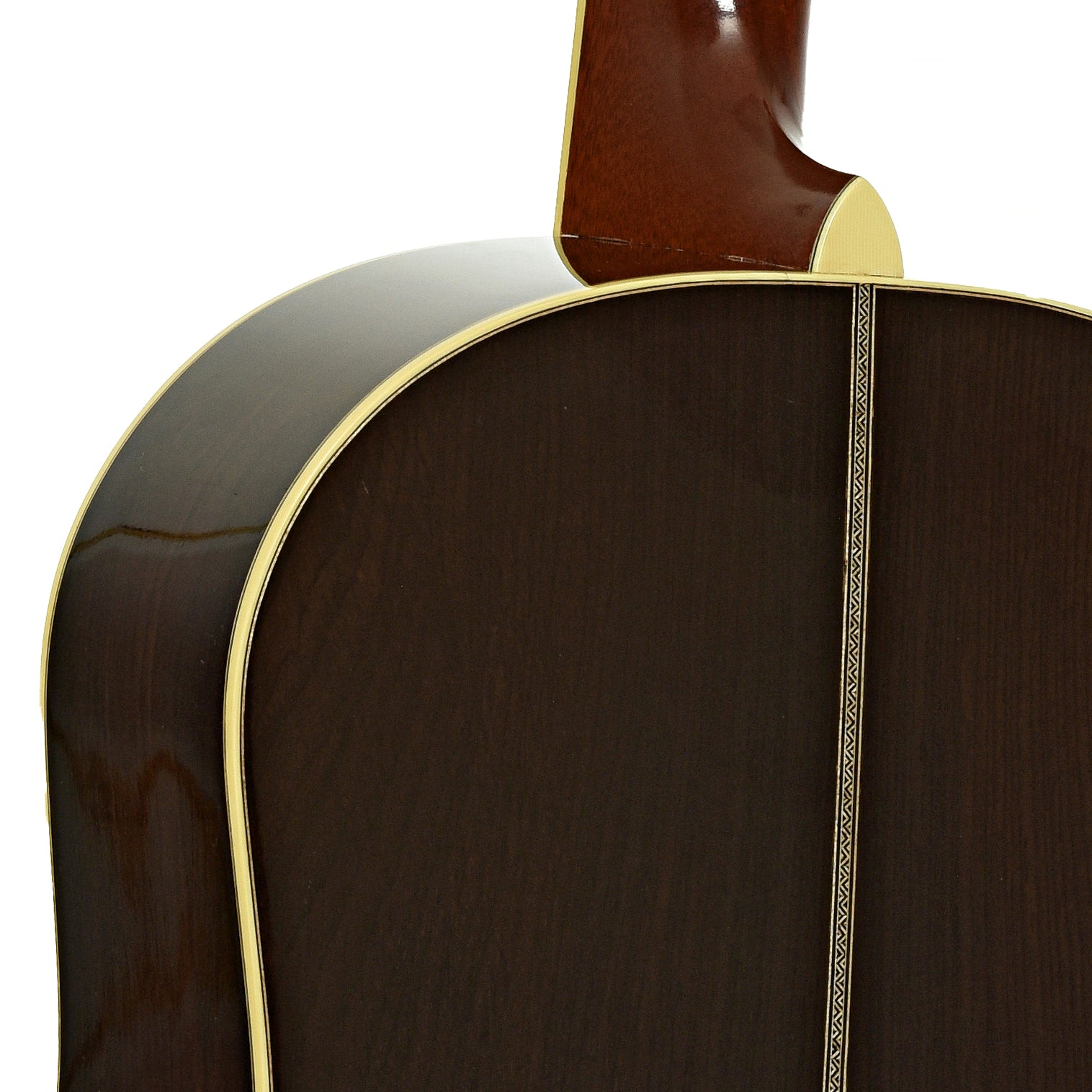 Neck joint of Santa Cruz D-12 Brazilian Rosewood Acoustic Guitar 