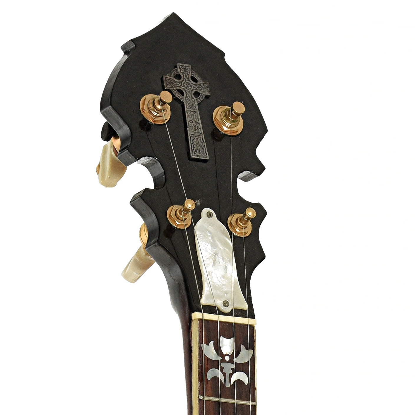 Headstock of Cymru Parts Resonator Banjo