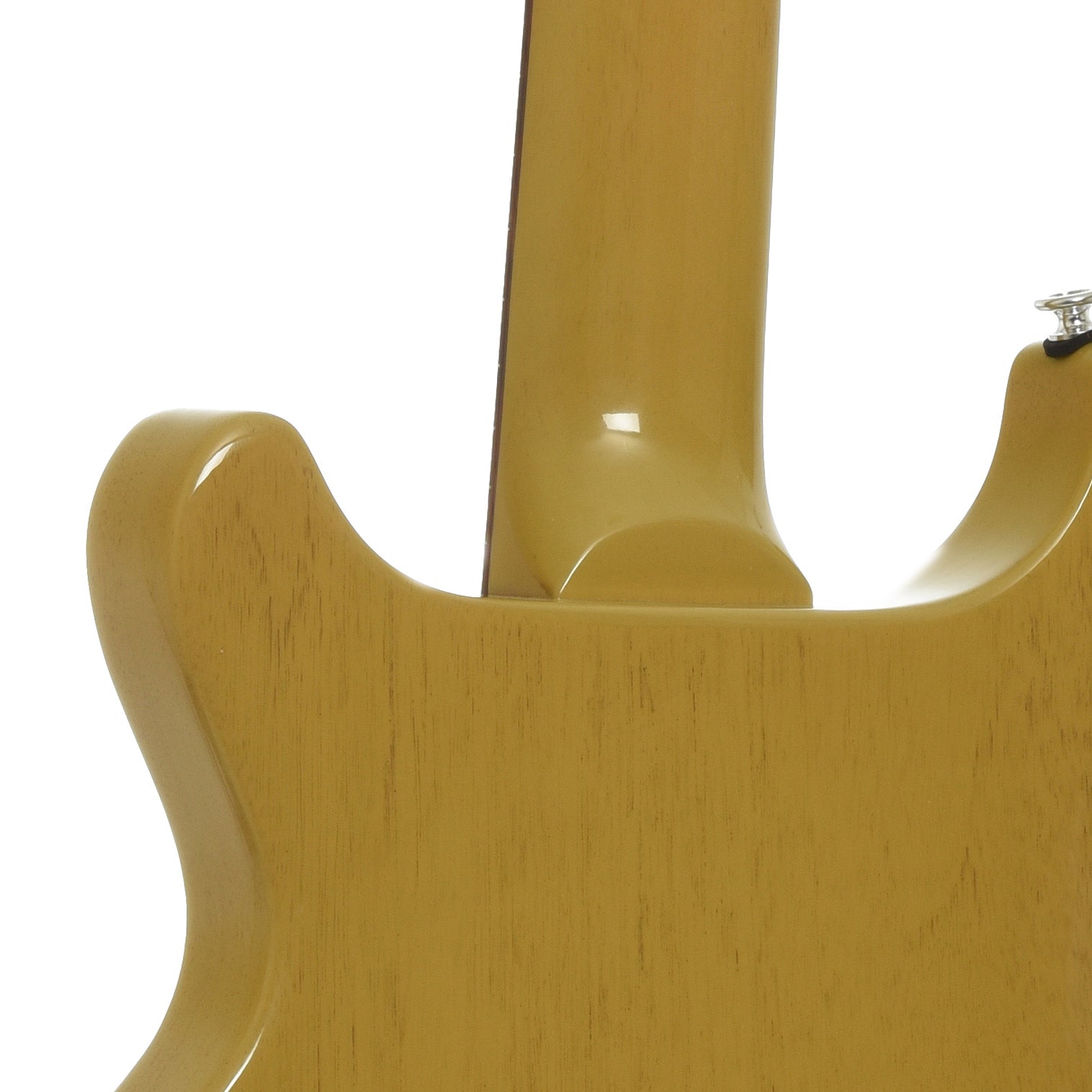 Neck joint of Gibson Les Paul Junior Double Cut Electric Guitar