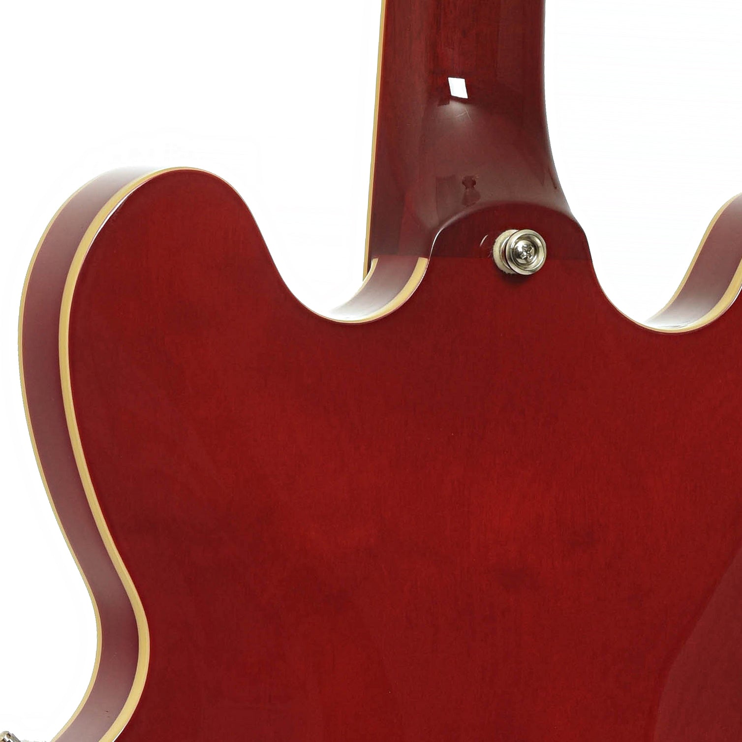 Neck joint of Epiphone ES-335 Semi-Hollowbody Electric Guitar, Cherry
