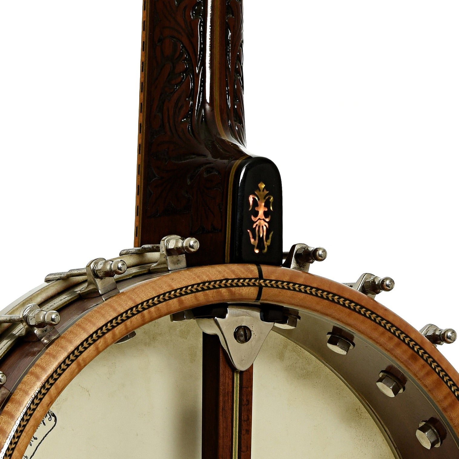 Neck joint of Orpheum No.3  5-String Conversion Banjo