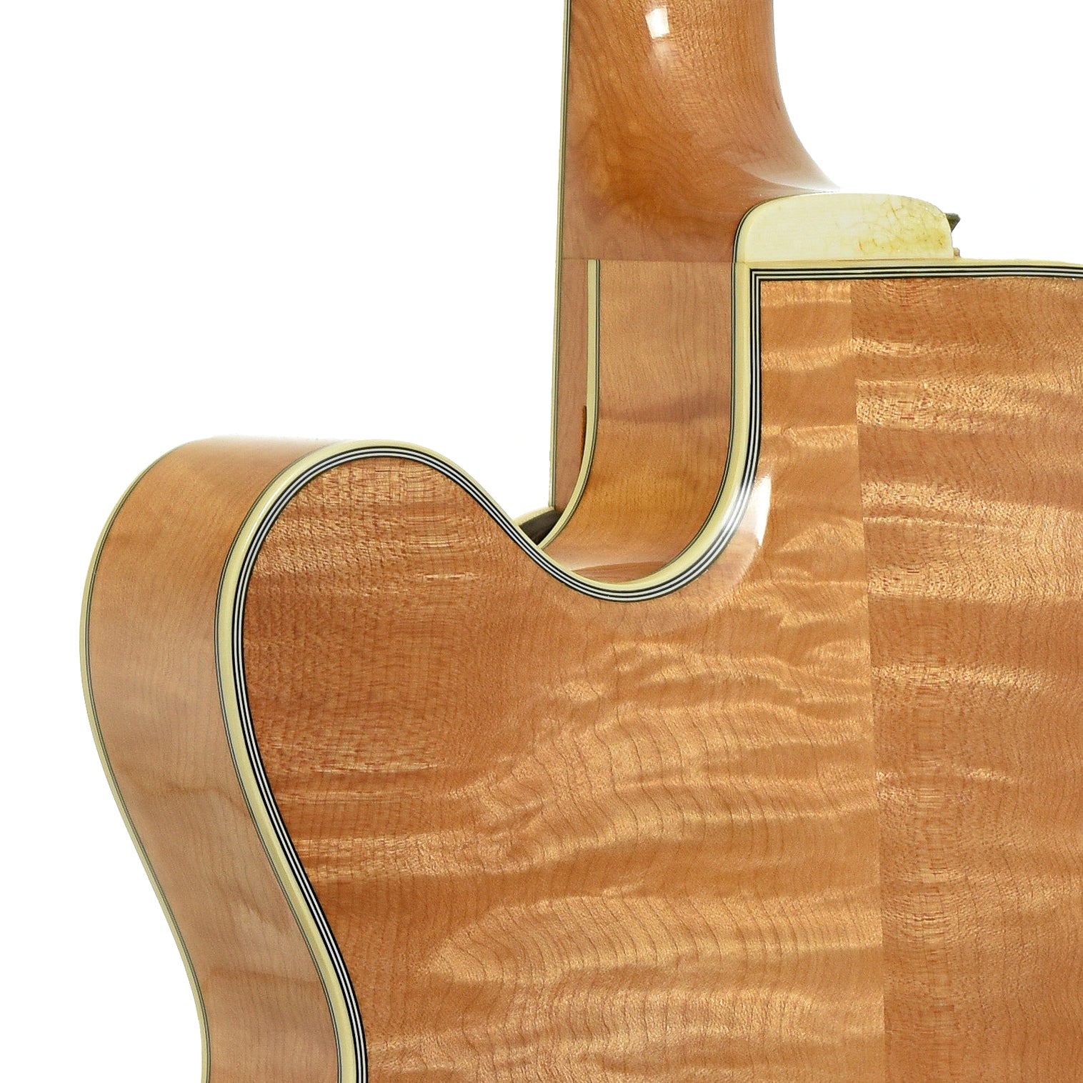 Neck joint of Andersen Emerald City Hollowbody Archtop Acoustic Guitar
