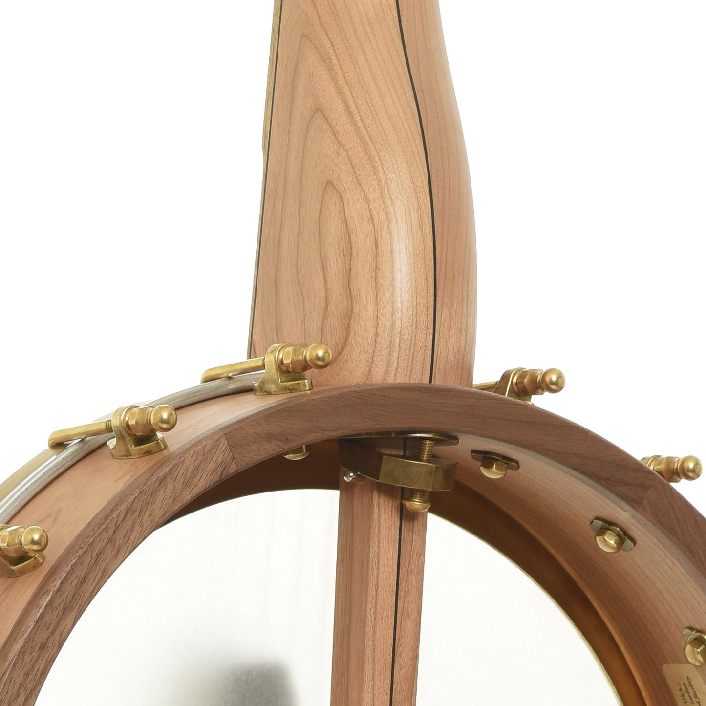 Neck joint of Pisgah Appalachian 11in Short Scale Openback Banjo & Gigbag, Walnut