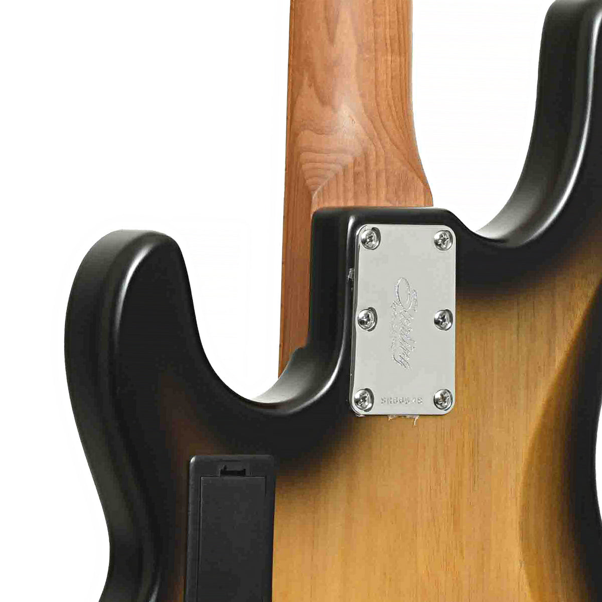 Neck joint of Stingray 34HH Spalted Maple Electric Bass