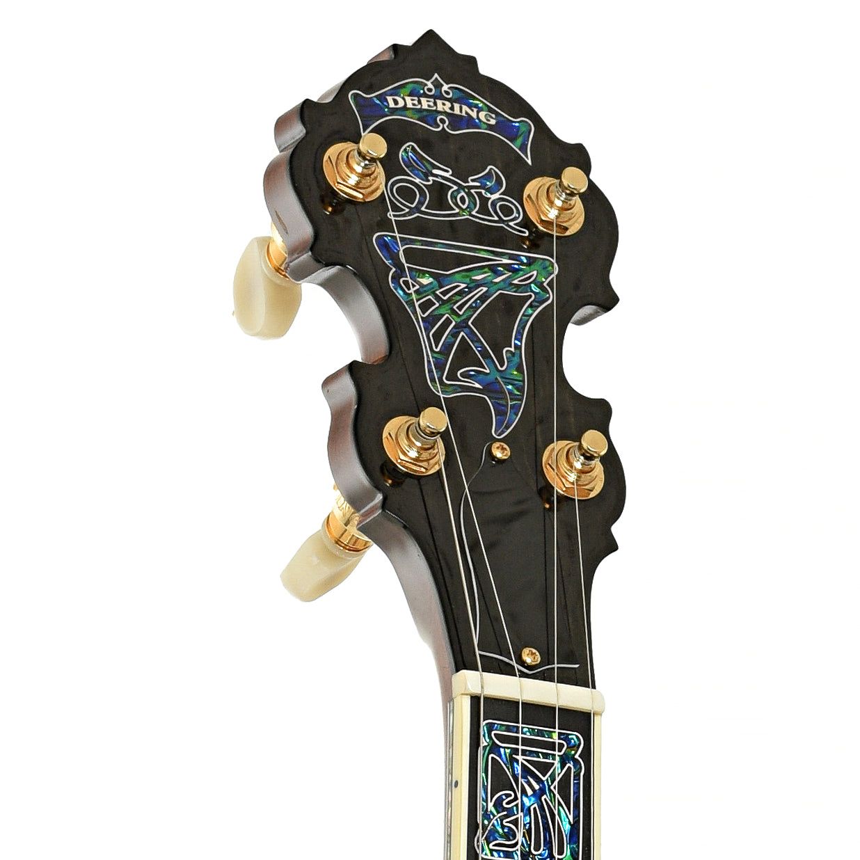 Headstock of Deering Tony Trischka Golden Clipper 