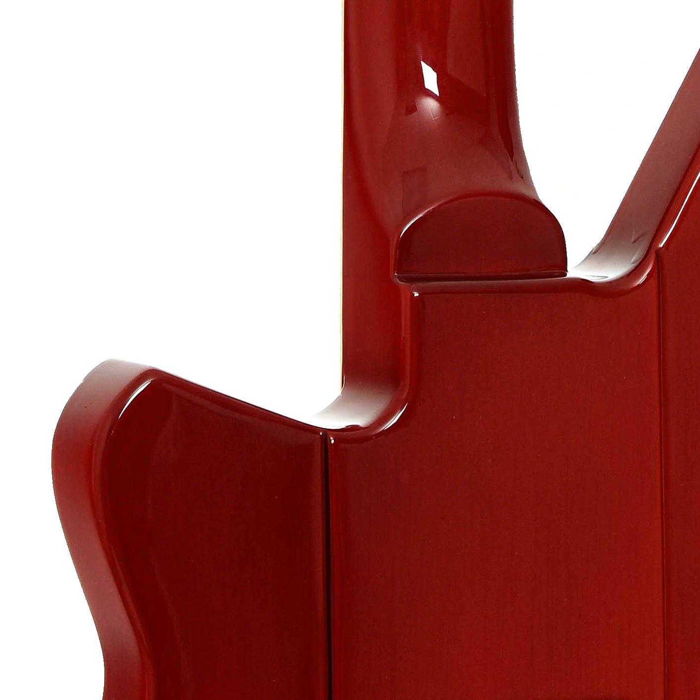 Neck joint of Reverend Warhawk DAW Electric Guitar, Transparent Cherry