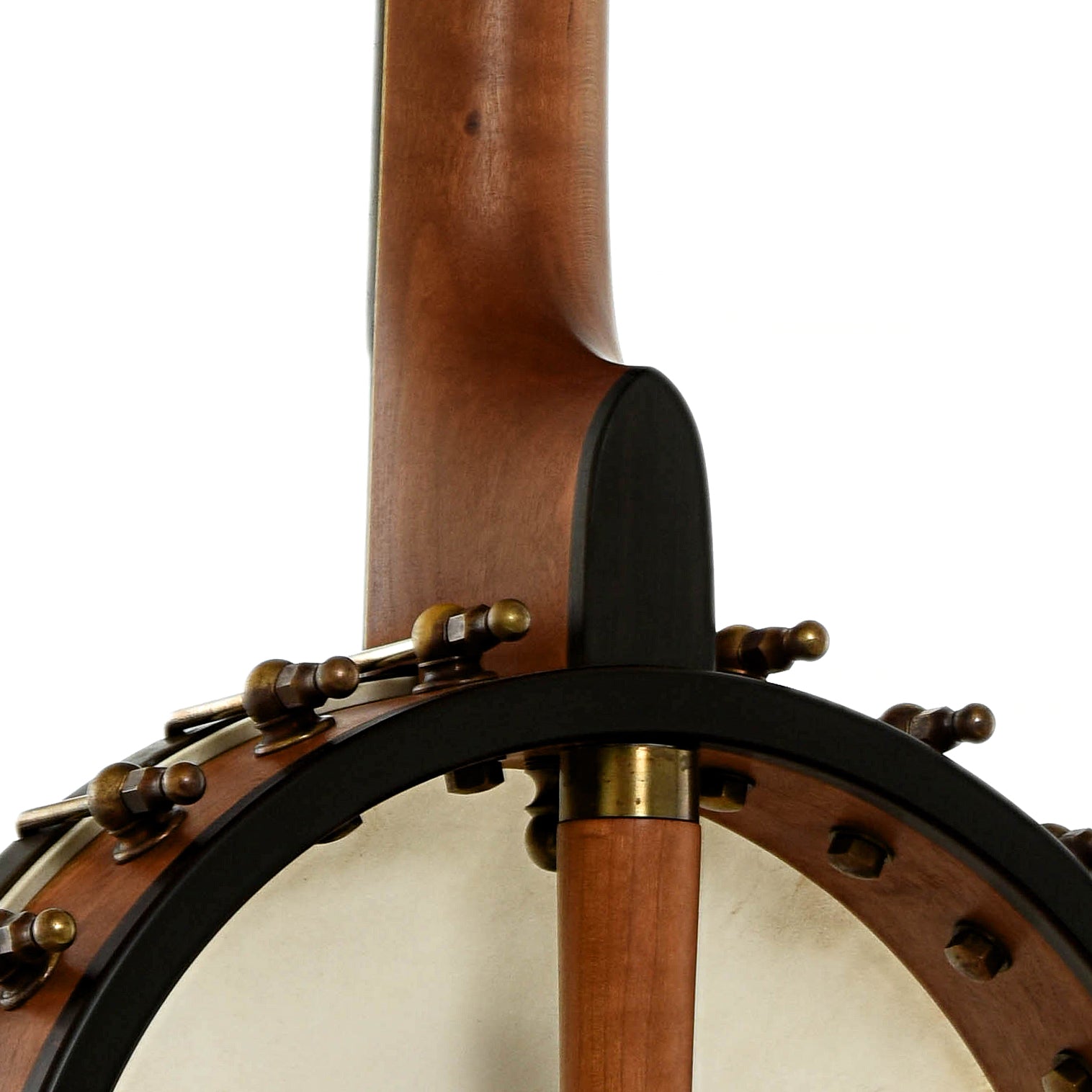 Neck joint of Ome Wizard Cherry 11" Open Back Banjo 