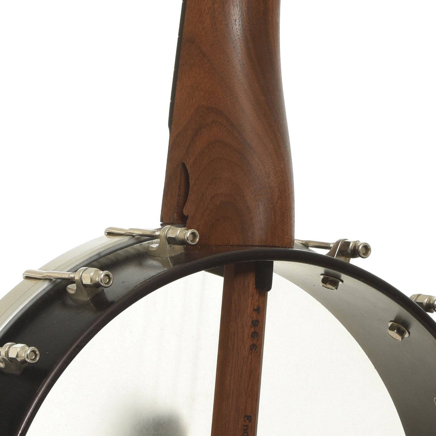 Neck joint of Enoch Tradesman Flush Fret Openback Banjo 