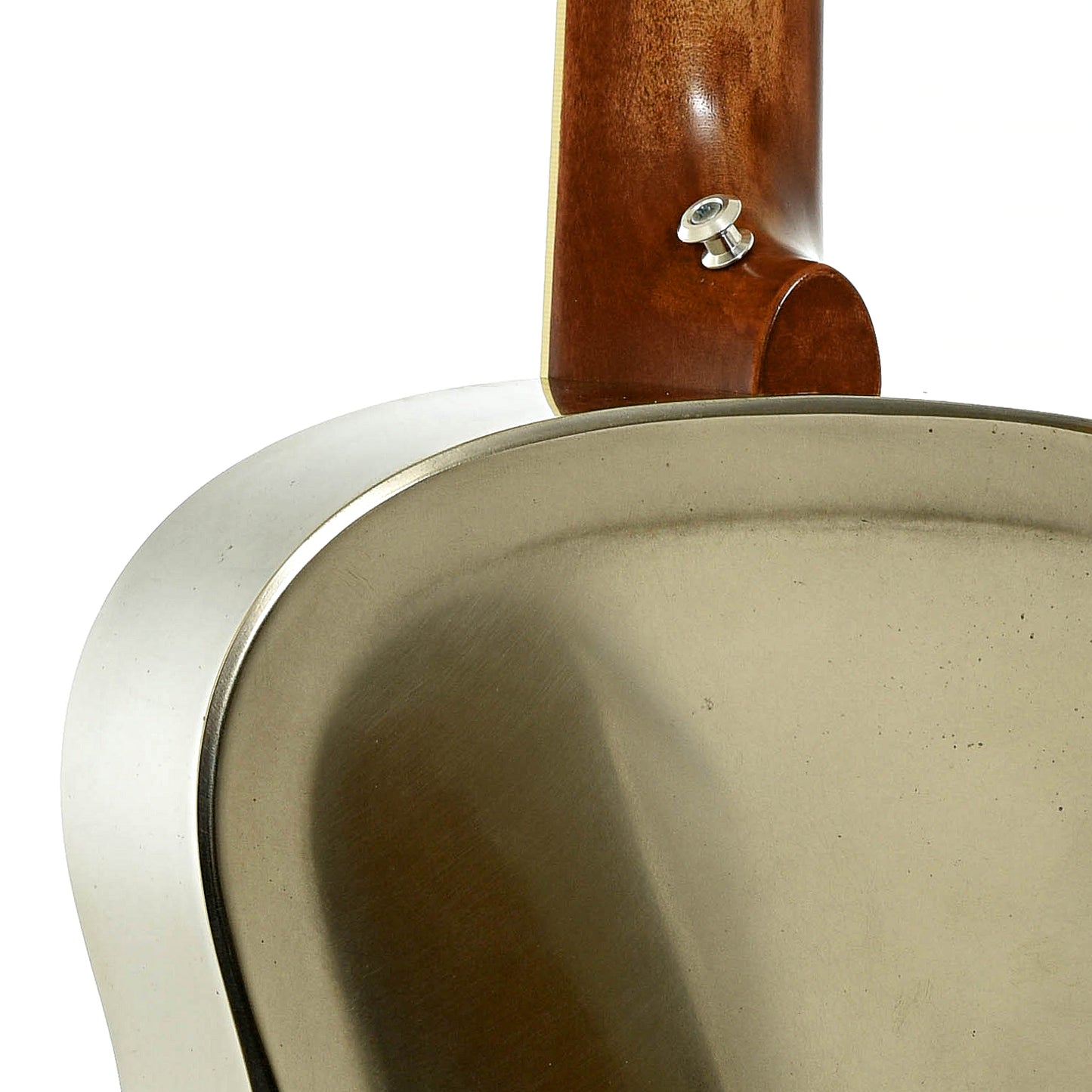 Neck joint of National Raw Steel 14-Fret Resonator Guitar