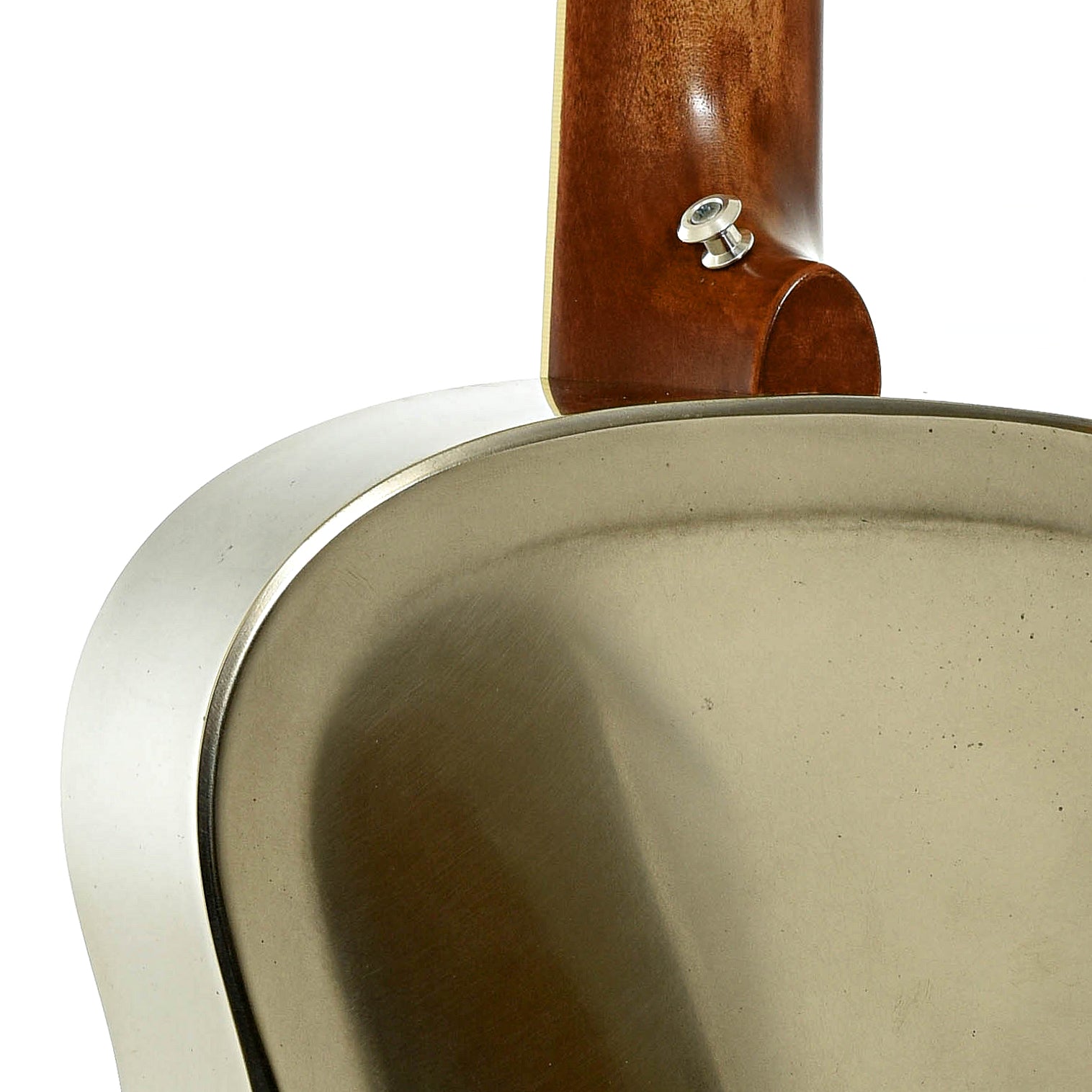 Neck joint of National Raw Steel 14-Fret Resonator Guitar