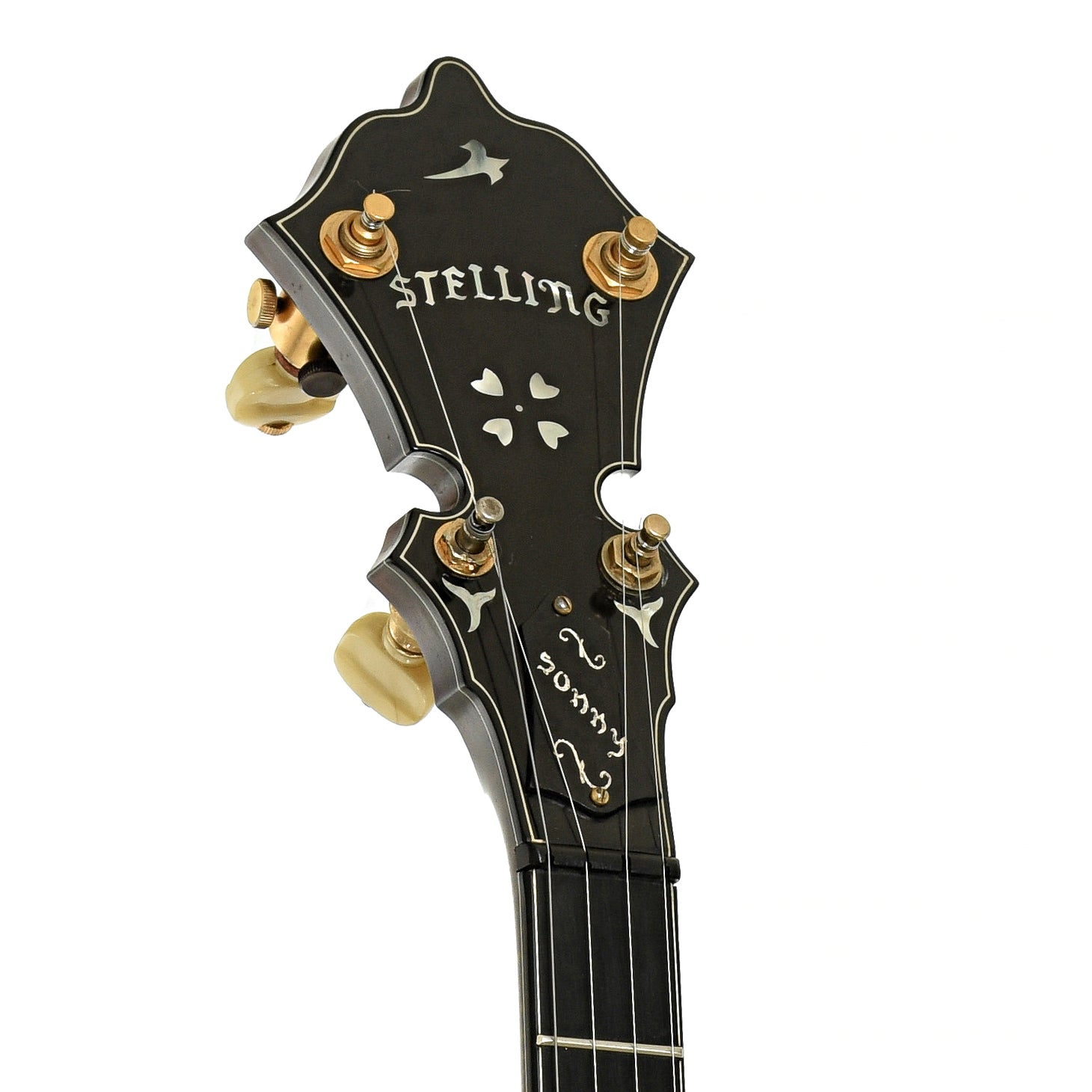 Headstock of Stelling Sonny Osborne Sonflower Prototype Banjo