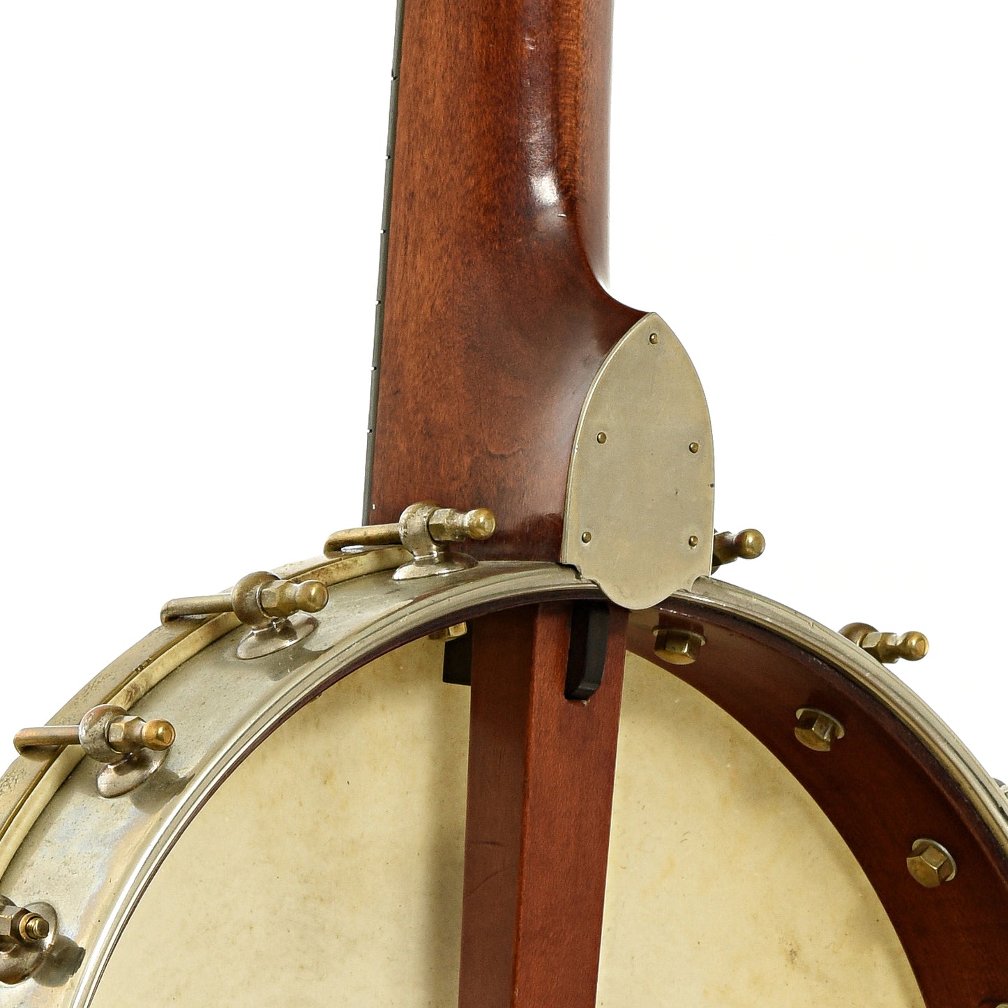 Neck joint of  J.B. Schall Imperial Open Back Banjo