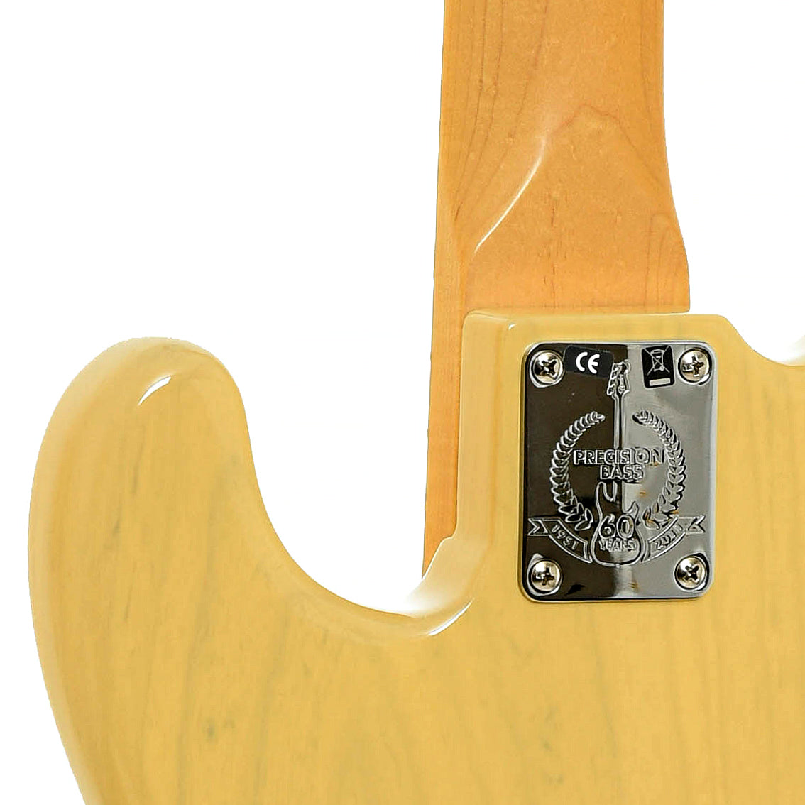 Neck joint of Fender Limited Edition 60th Anniversary Precision Electric Bass