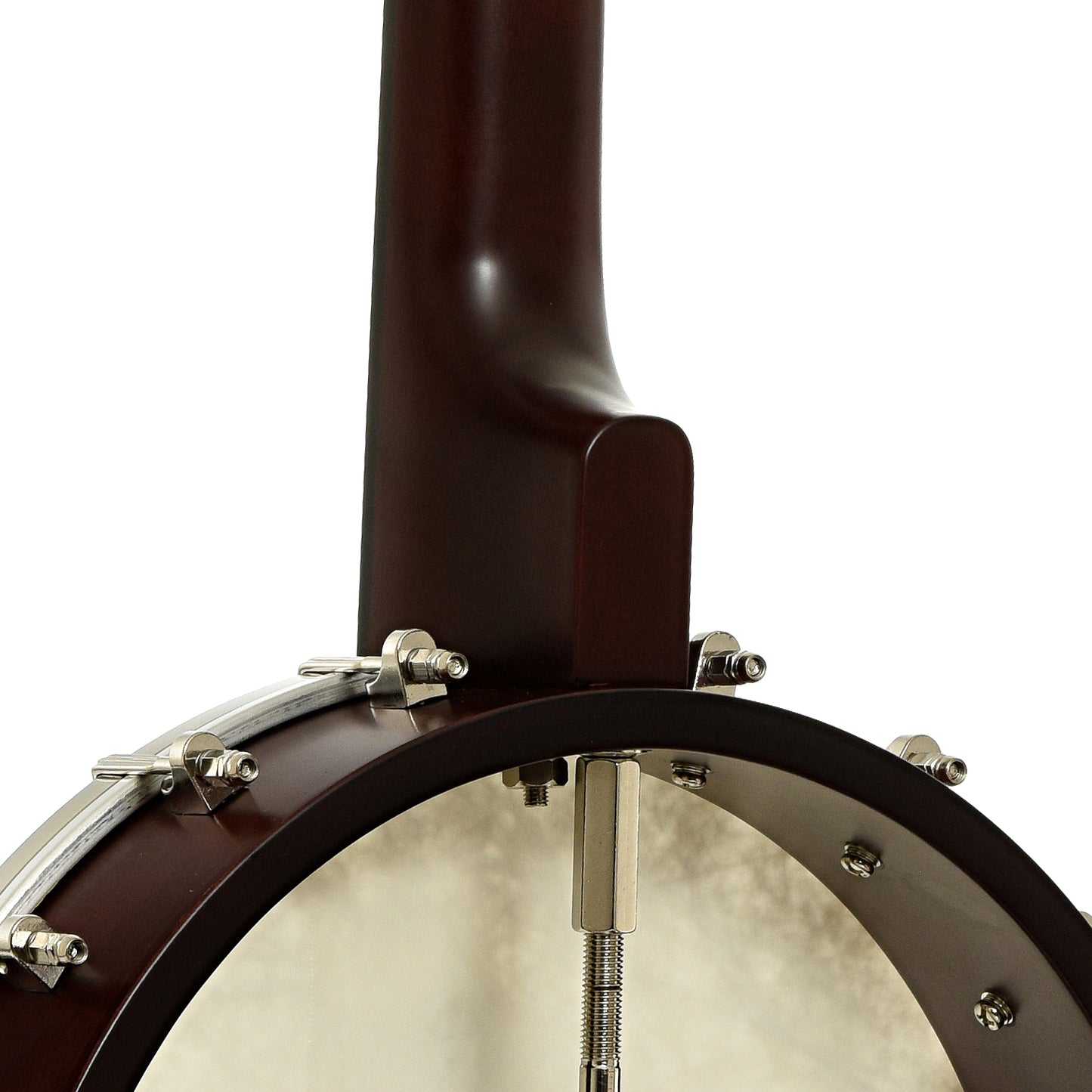 Neck joint of Recording King Dirty 30s Open Back Banjo Mahogany