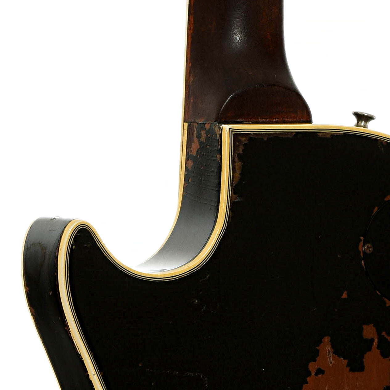 Neck joint of Gibson Les Paul Custom Electric Guitar 