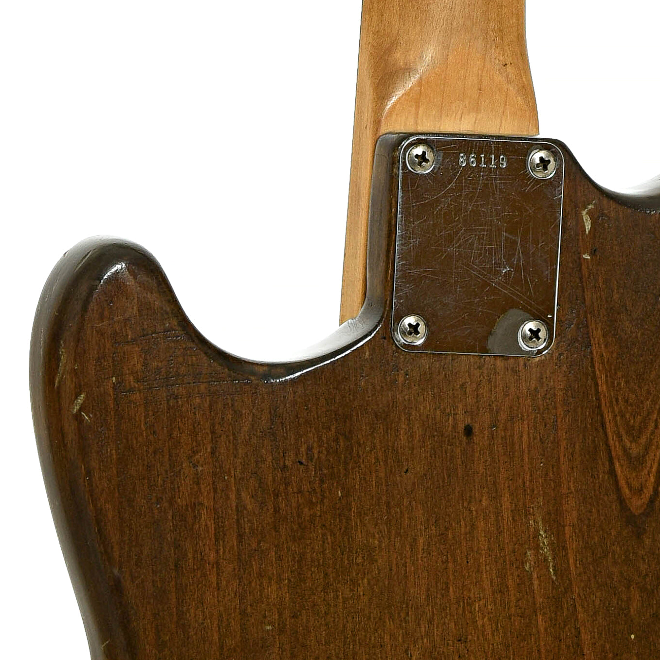 Neck joint of Fender Musicmaster Electric Guitar 