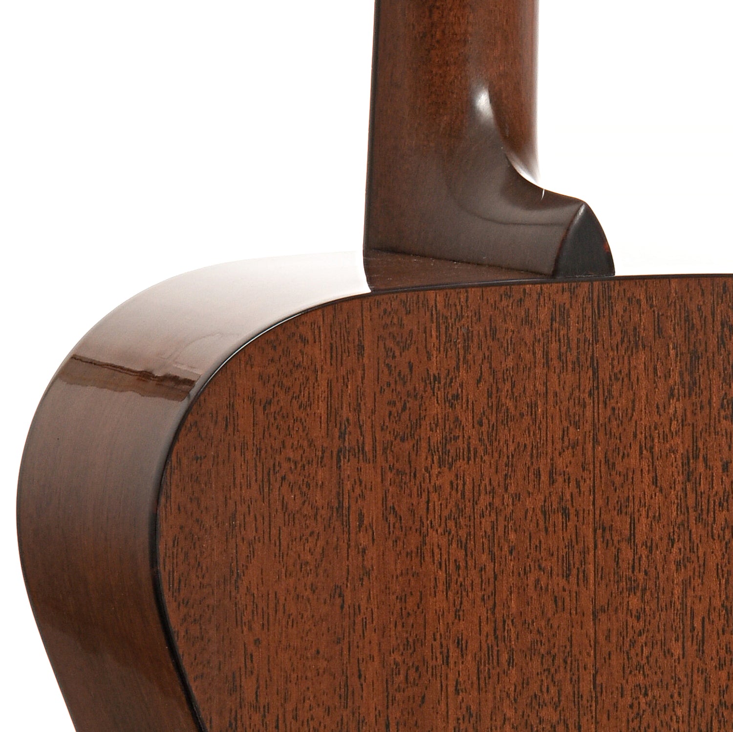 Heel of Pre-War Guitars Co. OM Mahogany, Level 1, Modern Neck Profile