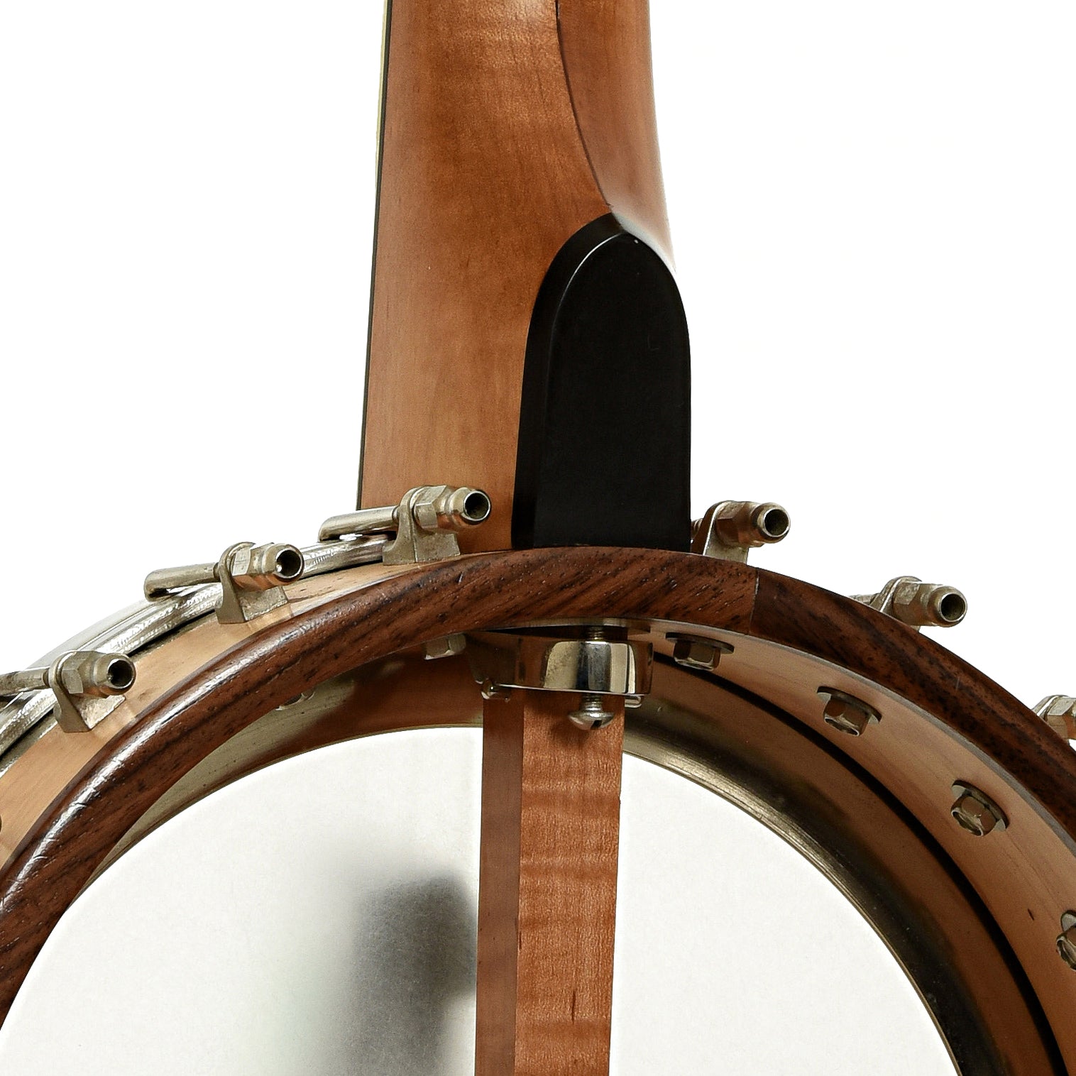 Neck joint of Mike Ramsey Bacon Model Open Back Banjo
