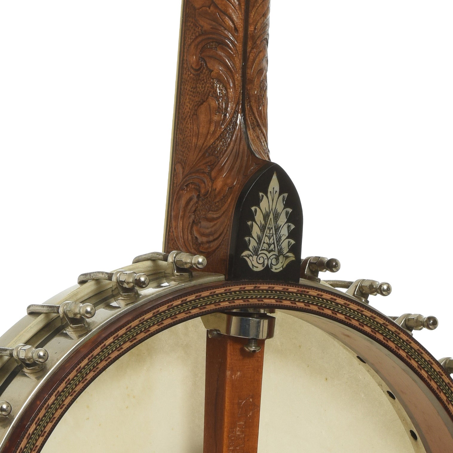 Neck joint of Vega Tubaphone No.9 Openback Banjo