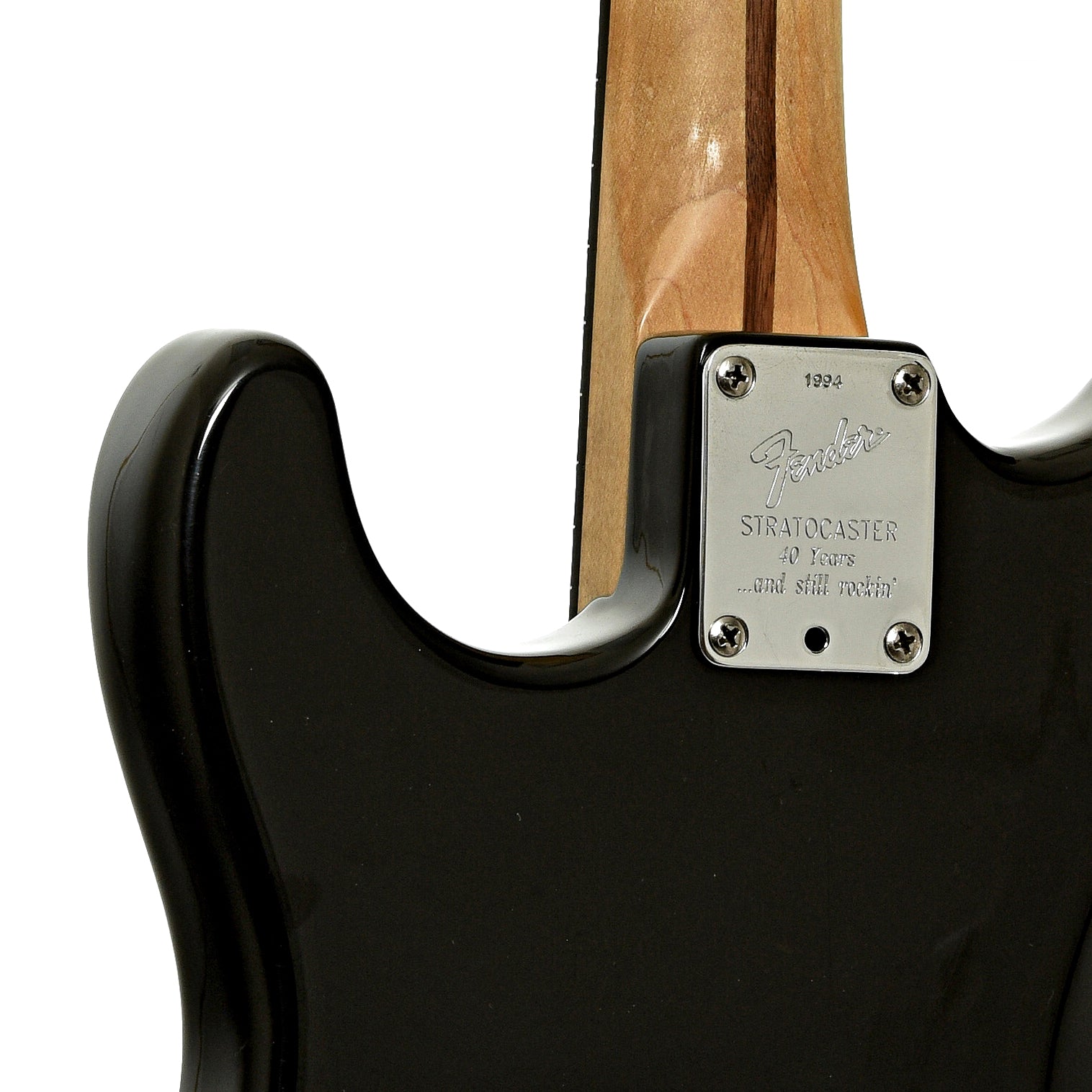 Neck joint of Fender American Standard Stratocaster Electric Guitar